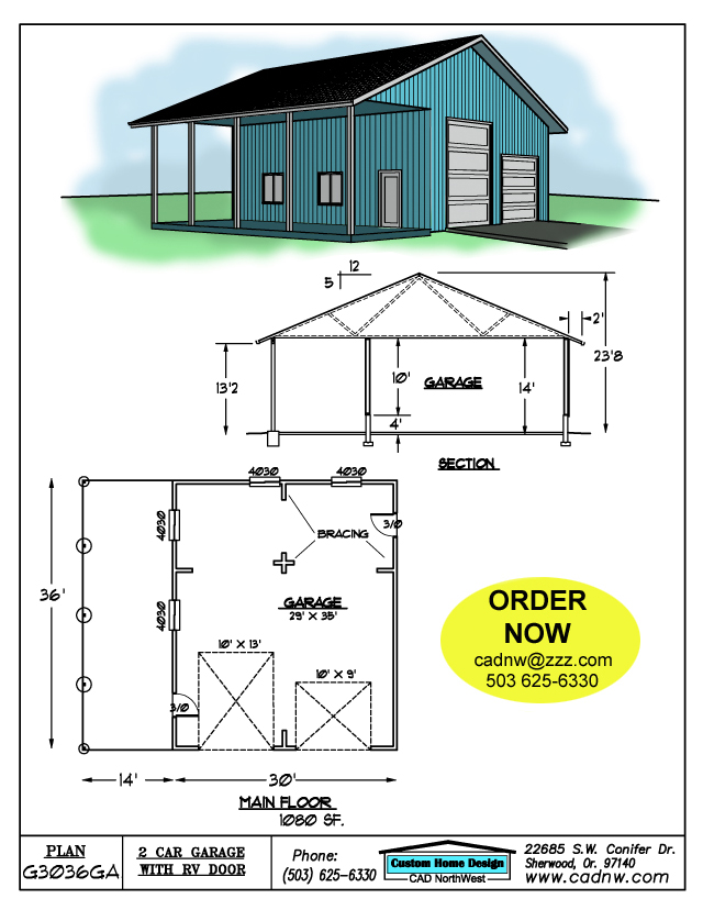 G3036GA sales drawing